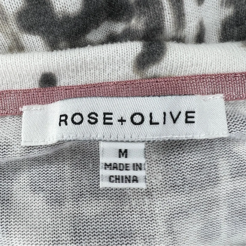 Medium Rose And Olive Beige Grey Tie Dye Pullover Casual Boho